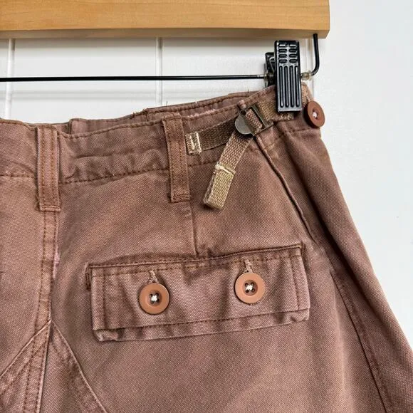 Free People shorts micro cotton cargo military utility 2 low-rise summer spring