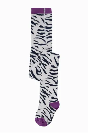 Frugi Oat Zebra Norah Tights