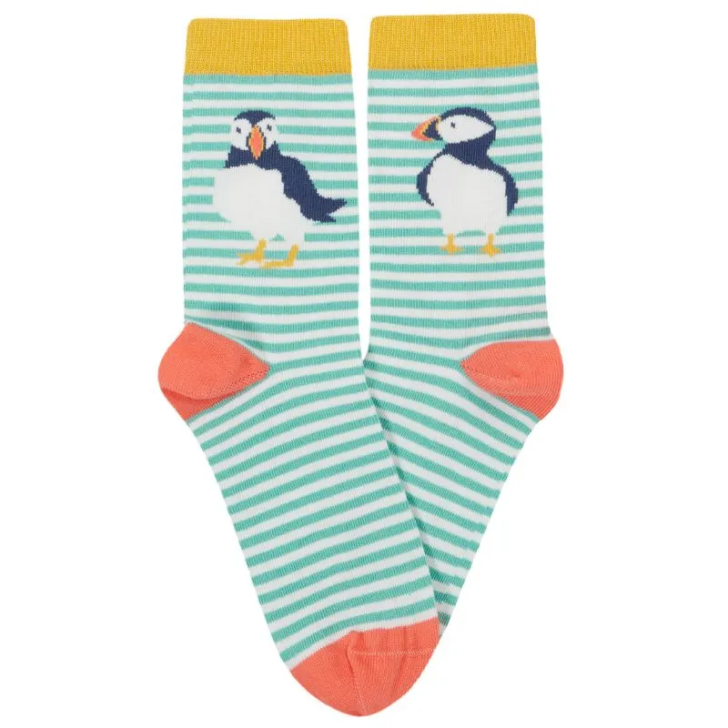Frugi Rock My Socks - 3 Pack - Cantaloupe/Puffin