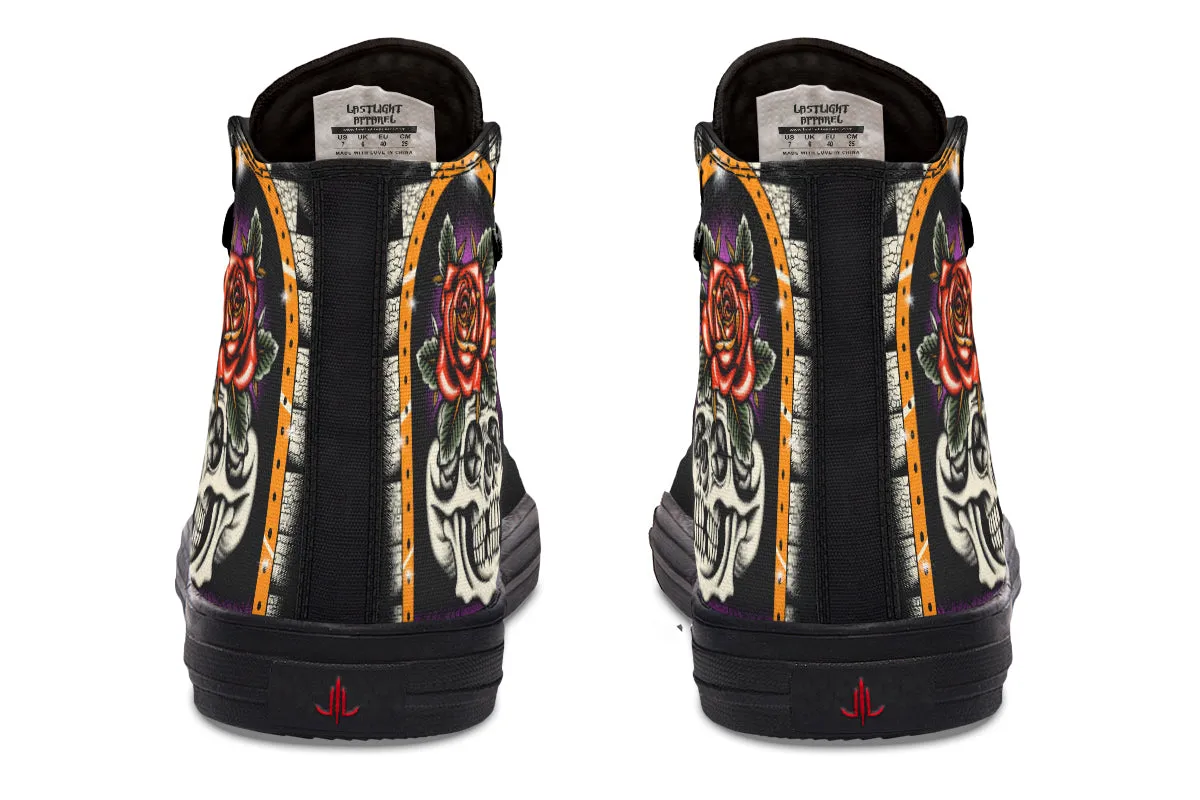 Furio Rose Skull High Tops