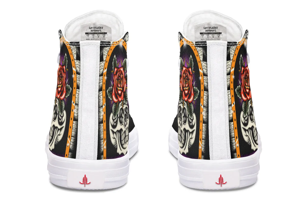 Furio Rose Skull High Tops