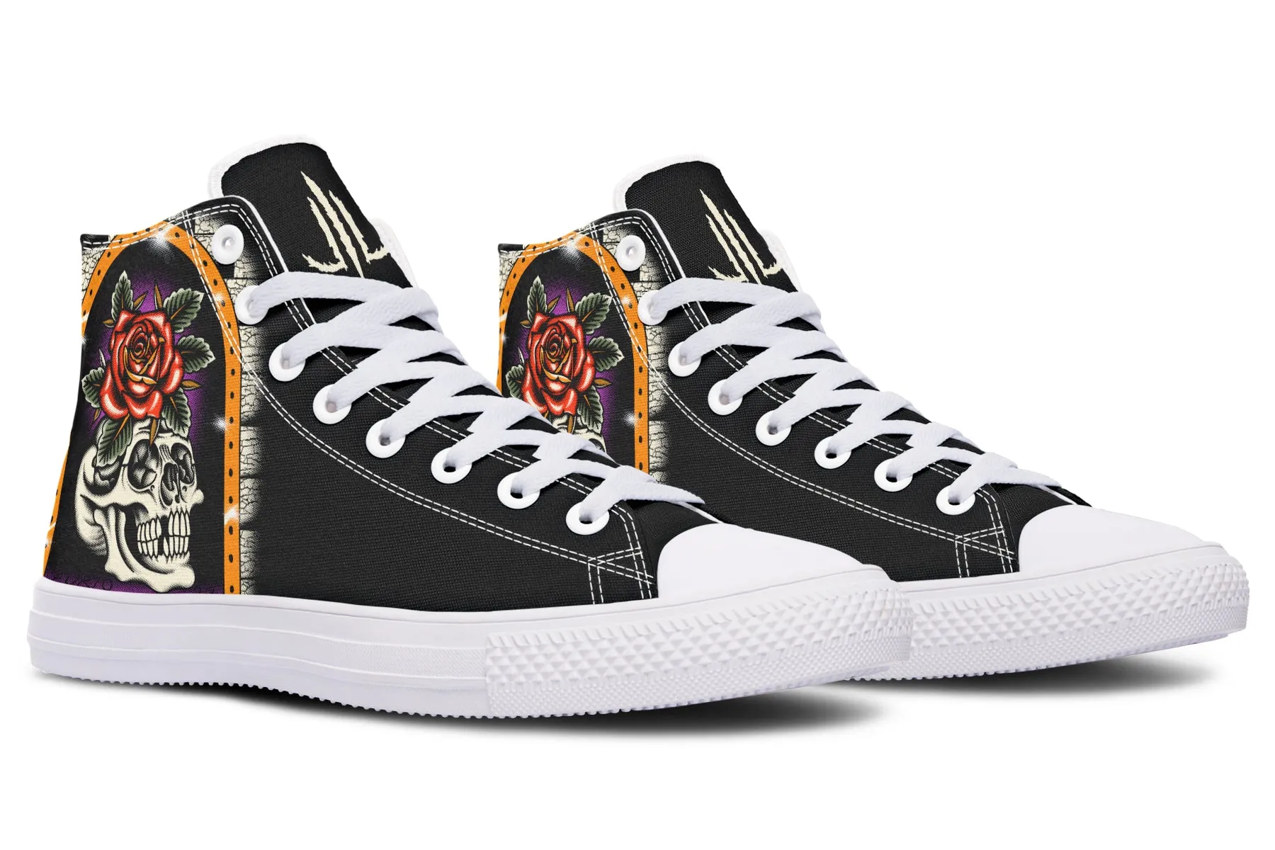 Furio Rose Skull High Tops