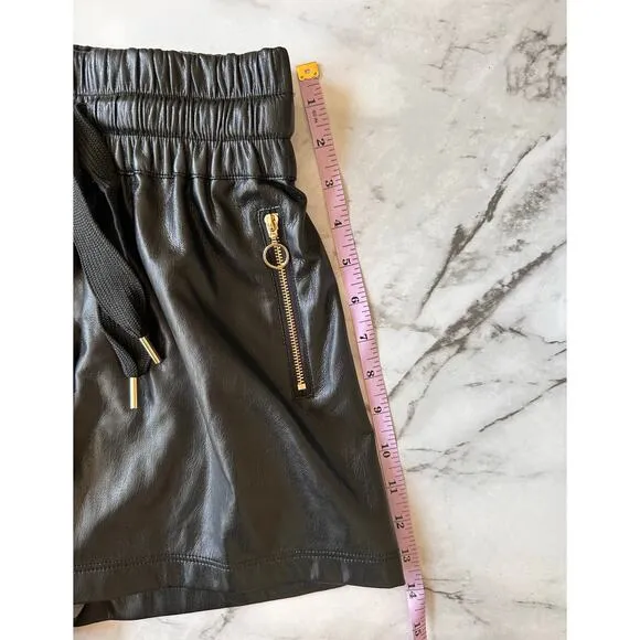 Generation Love Womens Arianna Vegan Leather Shorts - Black XS