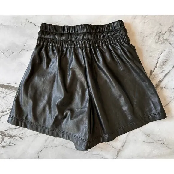 Generation Love Womens Arianna Vegan Leather Shorts - Black XS