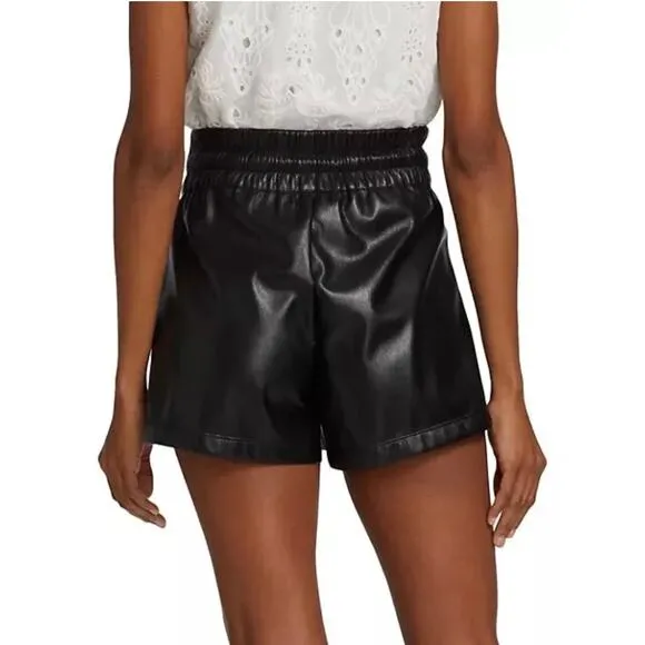 Generation Love Womens Arianna Vegan Leather Shorts - Black XS
