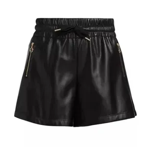 Generation Love Womens Arianna Vegan Leather Shorts - Black XS