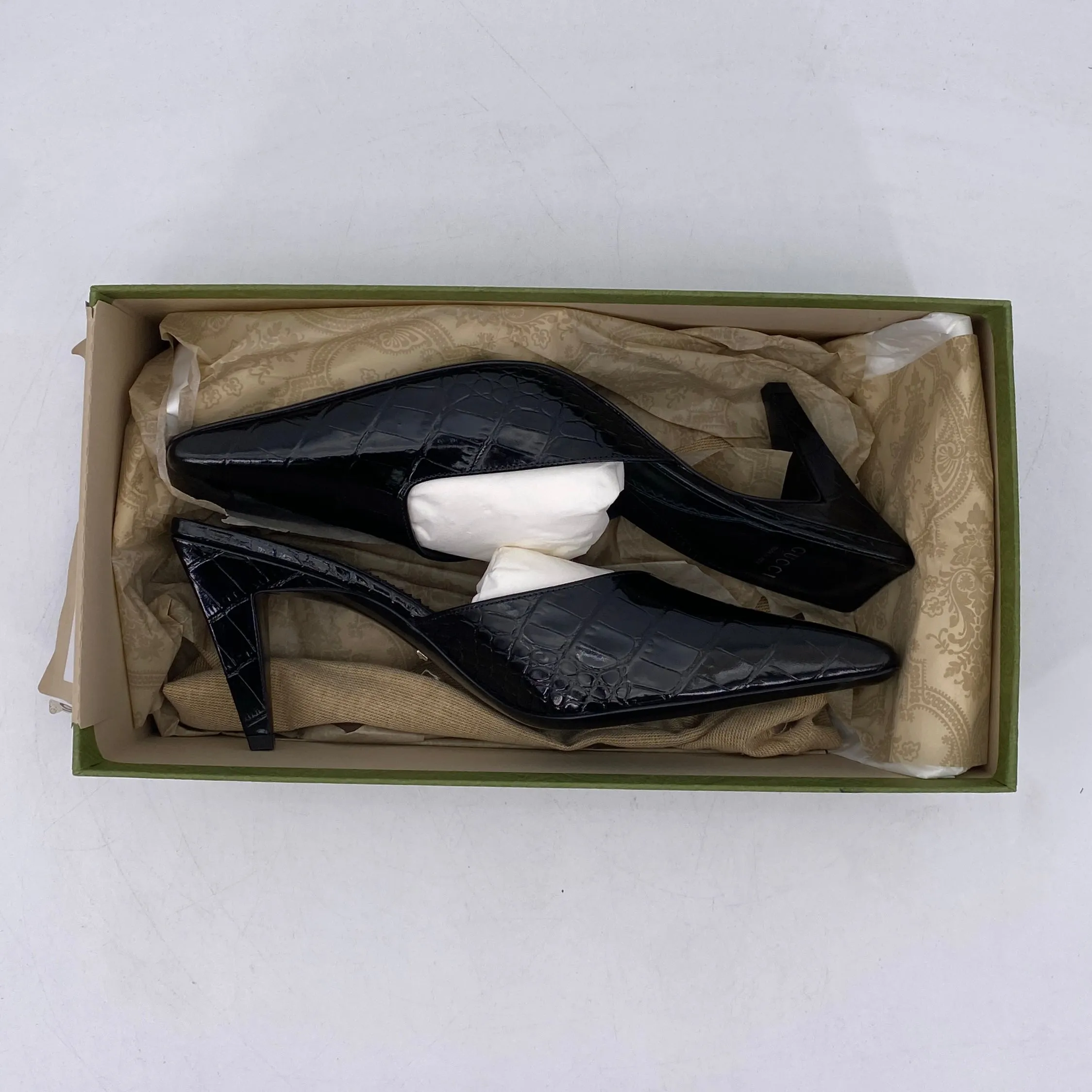 Gucci Mule "Mallory Croc"  New Size 38.5W