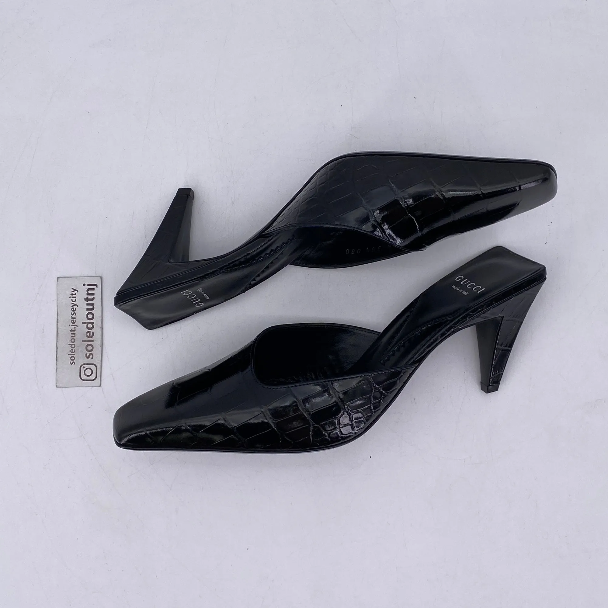 Gucci Mule "Mallory Croc"  New Size 38.5W
