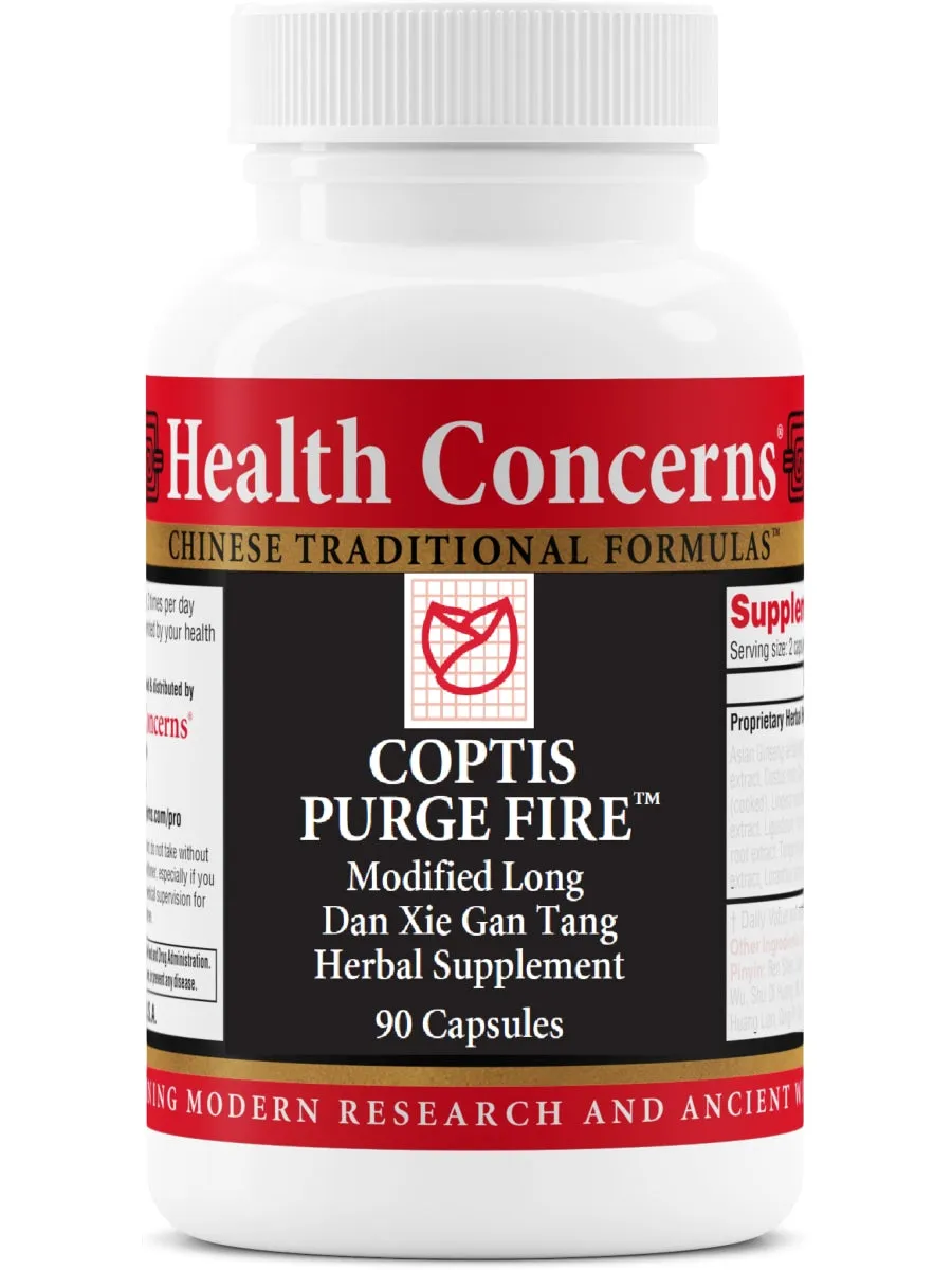Health Concerns, Coptis Purge Fire Formula, 90 ct