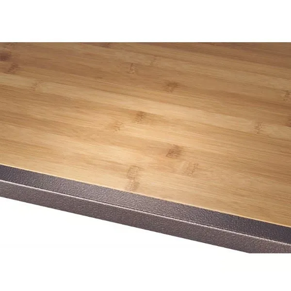 Heavy Duty 5-Shelf Steel Frame Shelving Unit with Bamboo Shelves