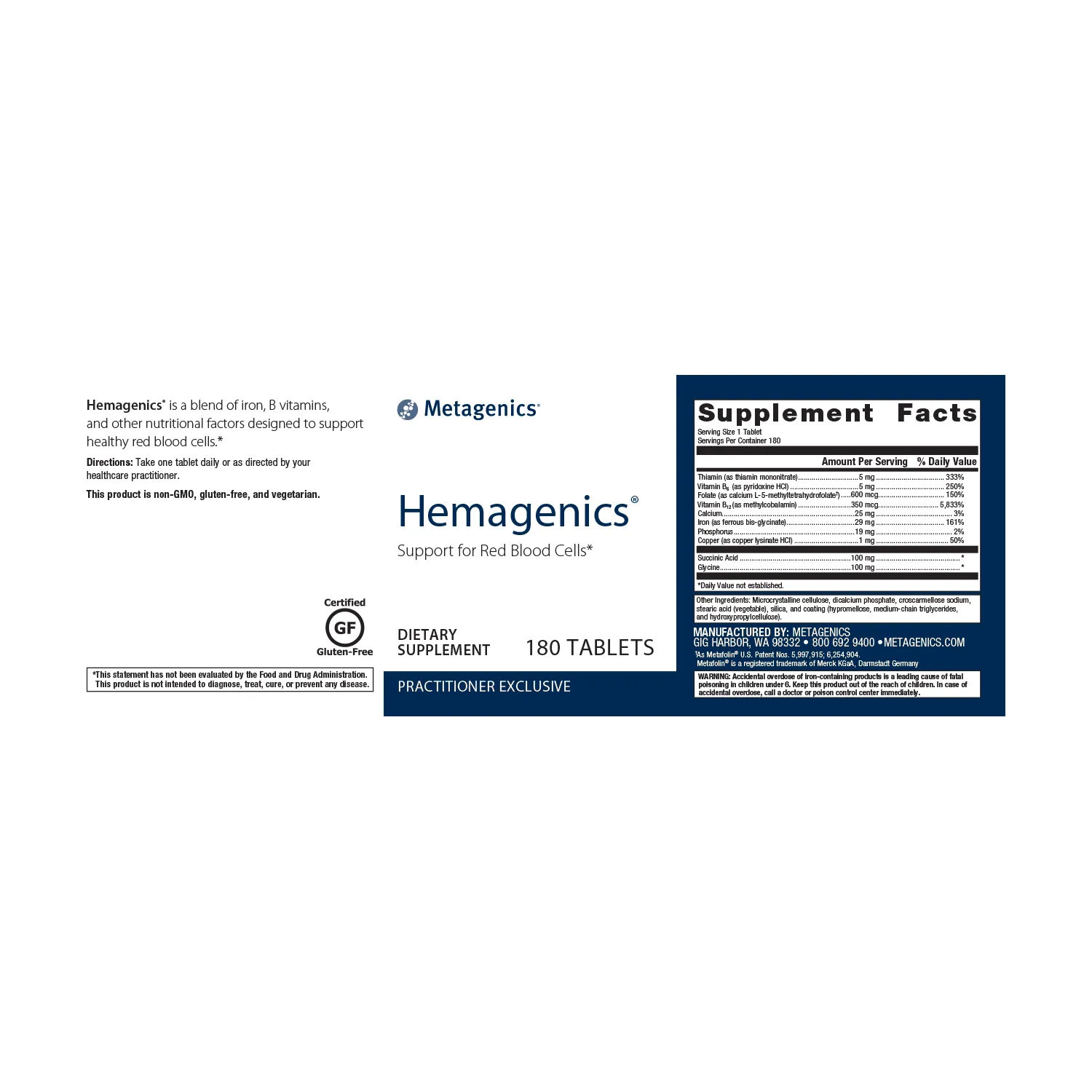 Hemagenics Support for Red Blood Cells