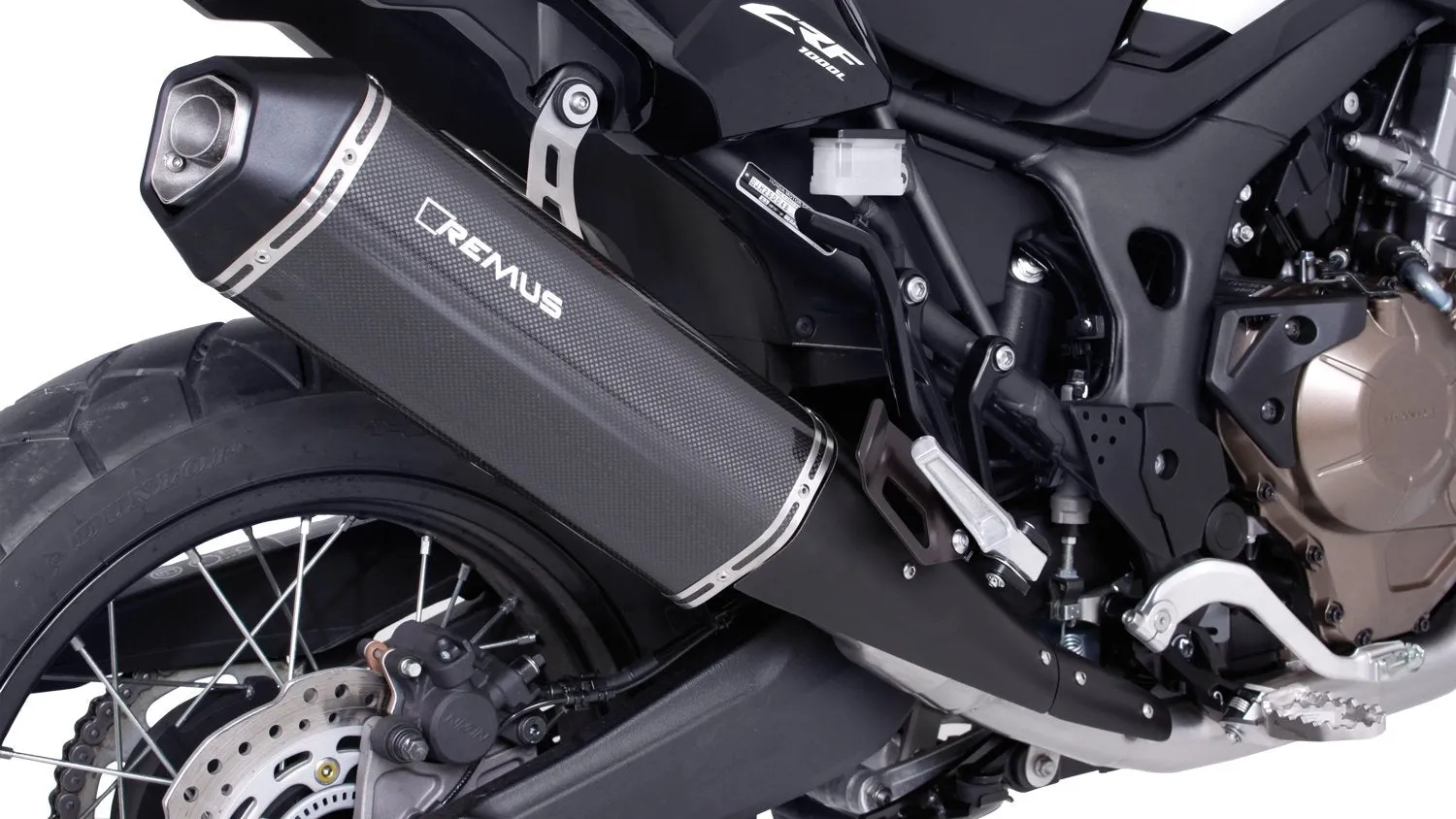 Honda CRF Africa Twin - Remus Carbon Okami Slip-on   stainless steel header (2-1)