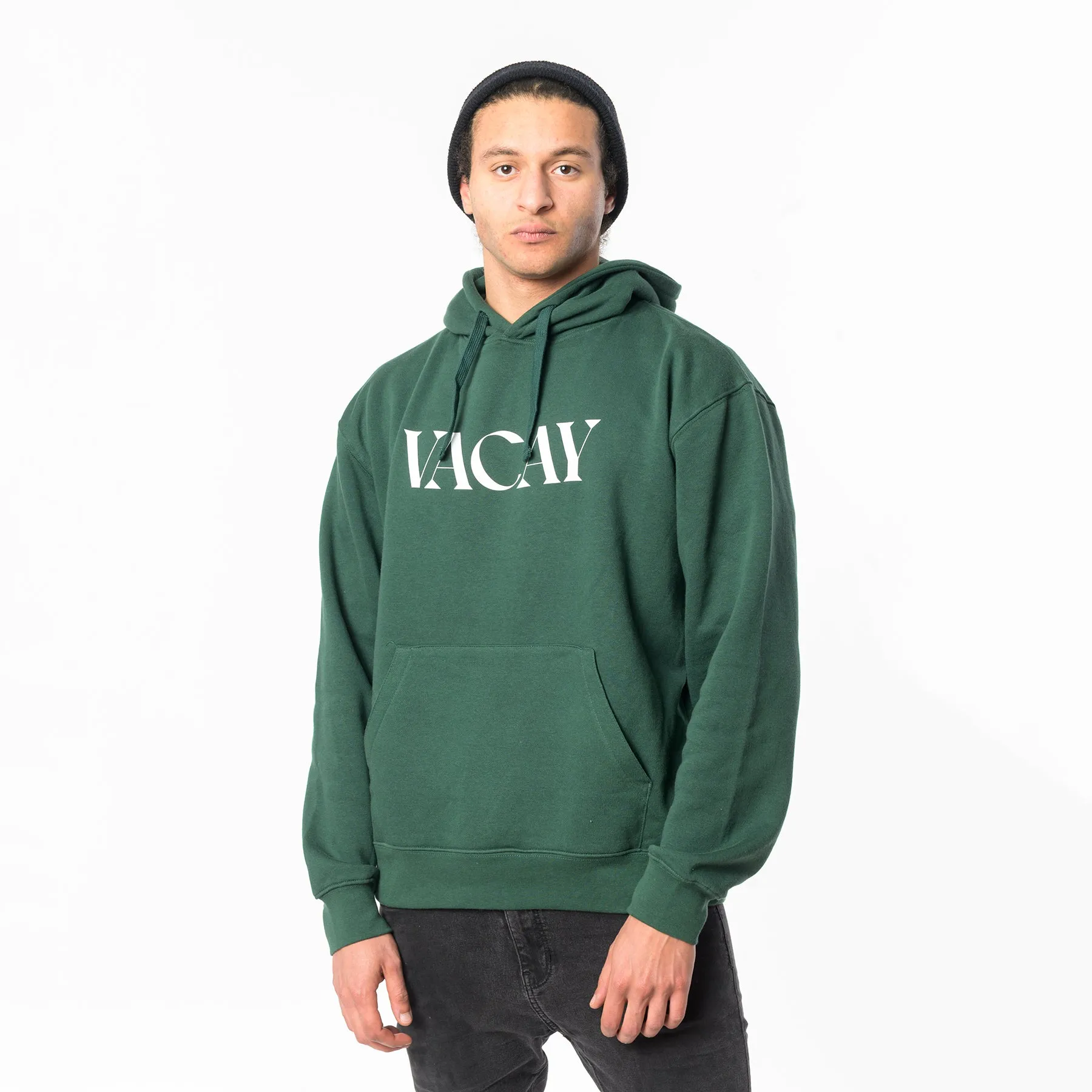 Hoodie “VACAY” - bottle green