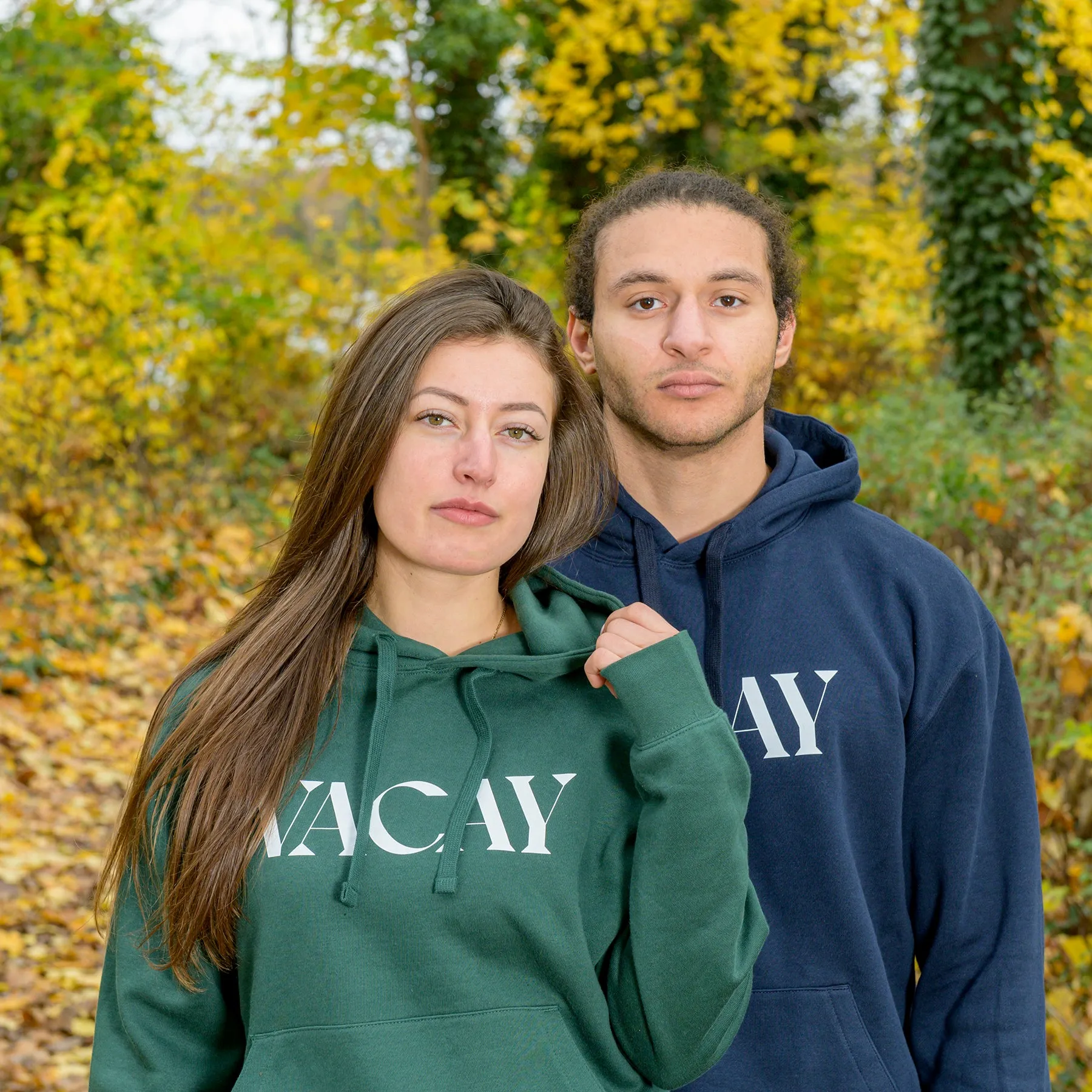 Hoodie “VACAY” - bottle green