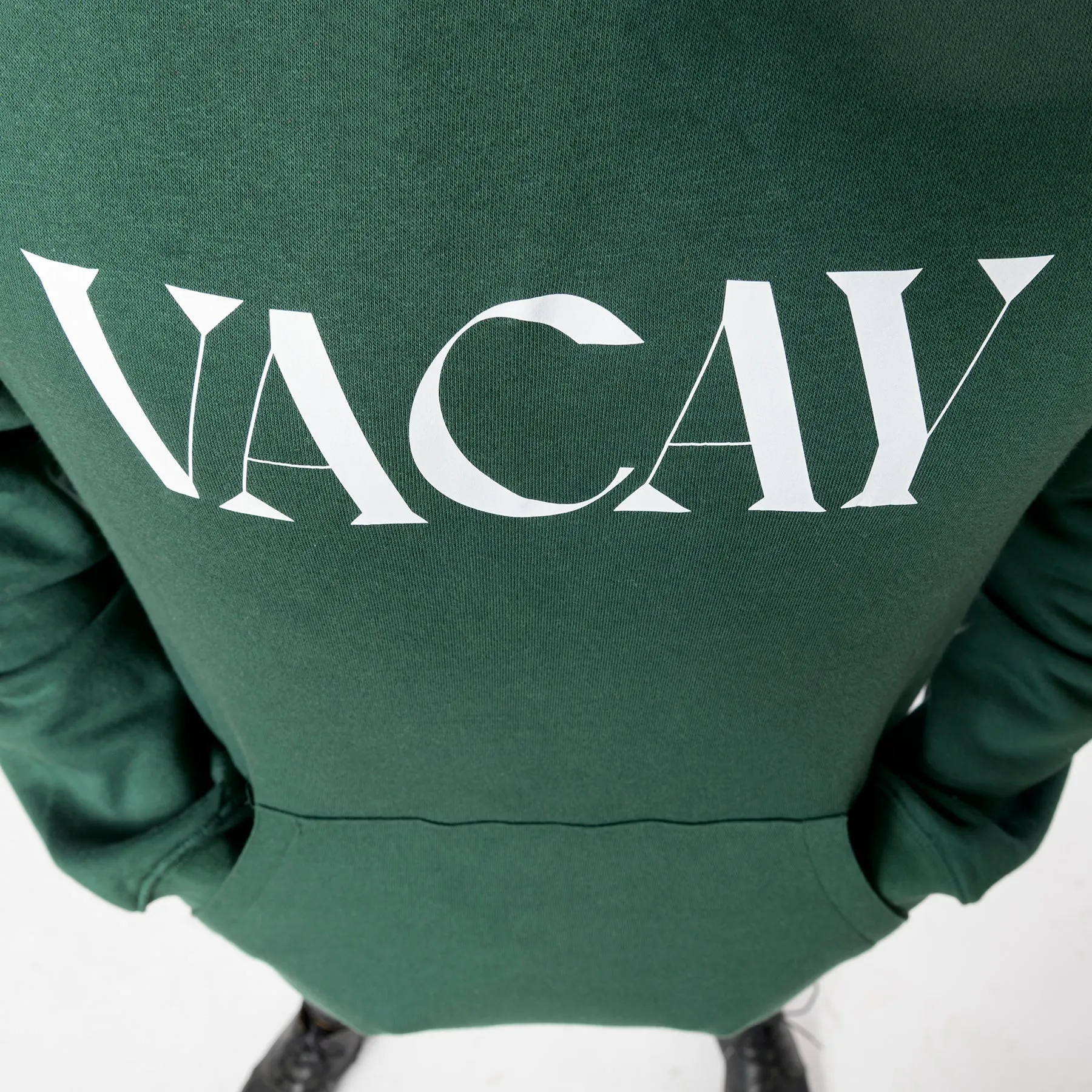 Hoodie “VACAY” - bottle green