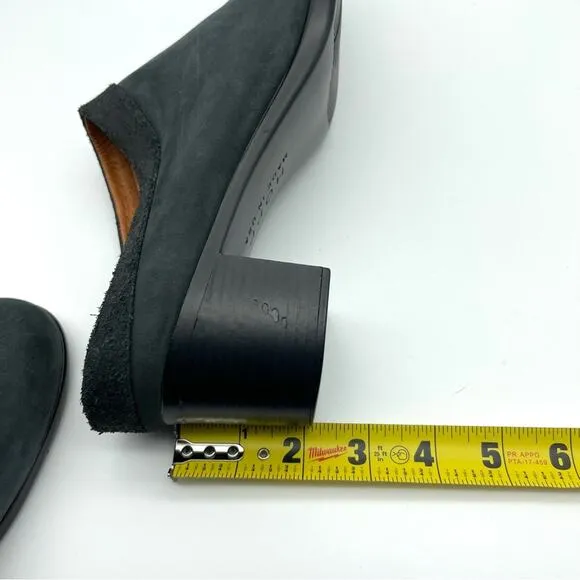 Hopp Black Nubuck Collared Mule US 10.5