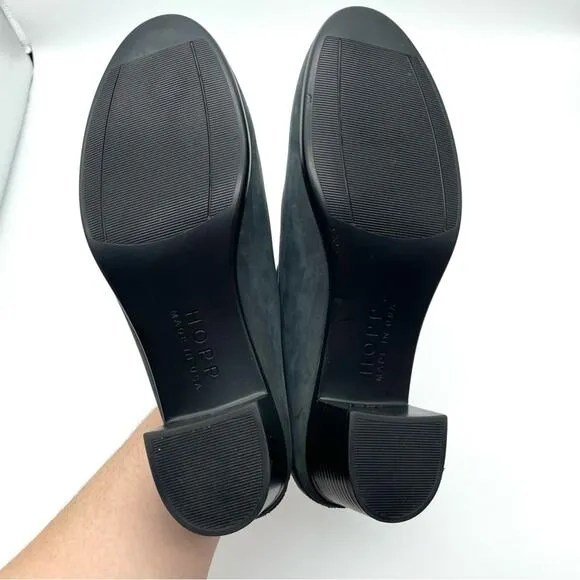 Hopp Black Nubuck Collared Mule US 10.5