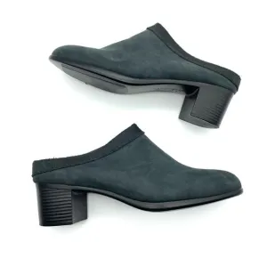 Hopp Black Nubuck Collared Mule US 10.5