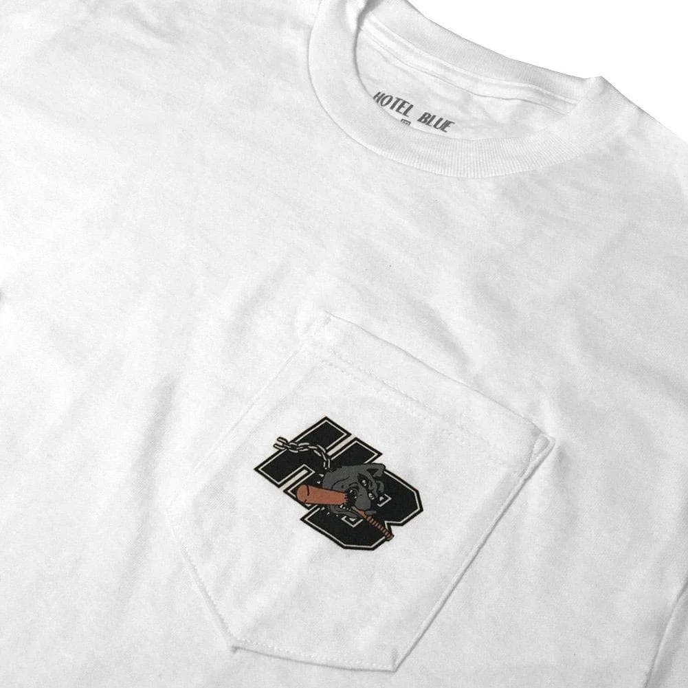Hotel Blue Killer Pocket T-Shirt in White