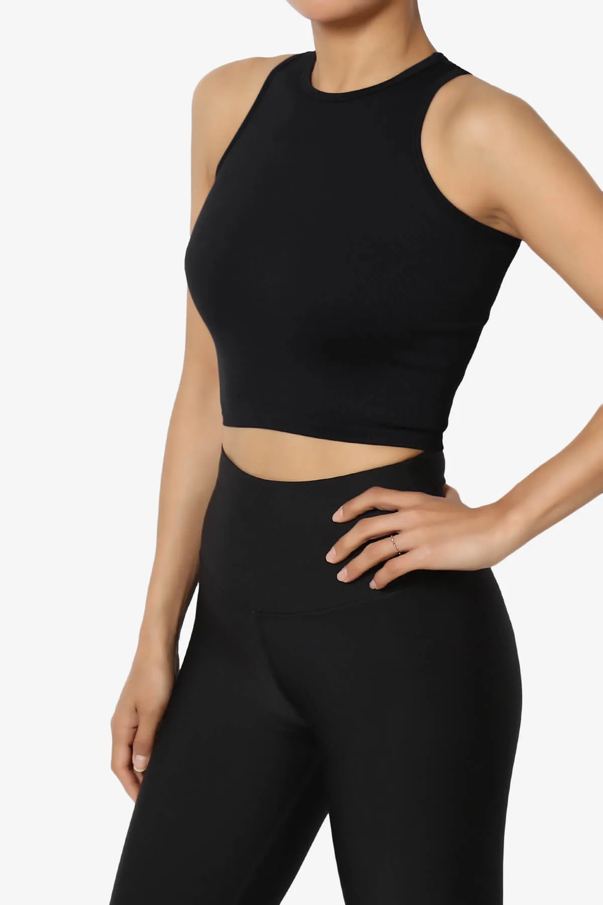 Jessa Ribbed Seamless Crop Tank Top