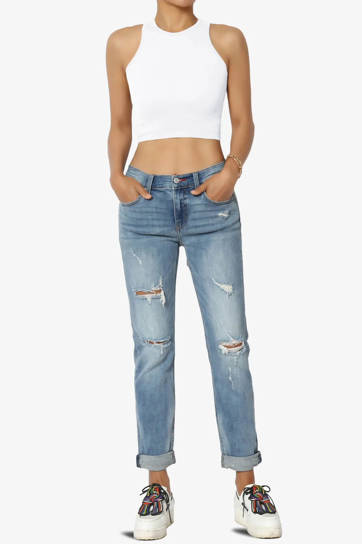 Jessa Ribbed Seamless Crop Tank Top
