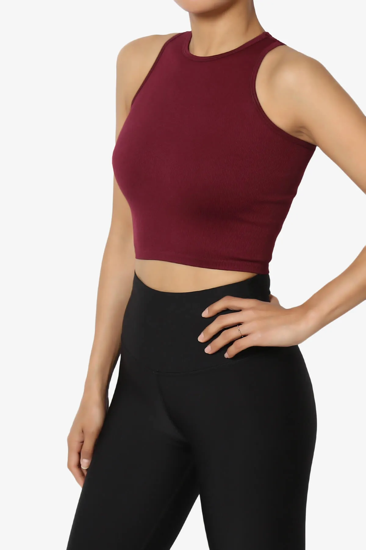 Jessa Ribbed Seamless Crop Tank Top