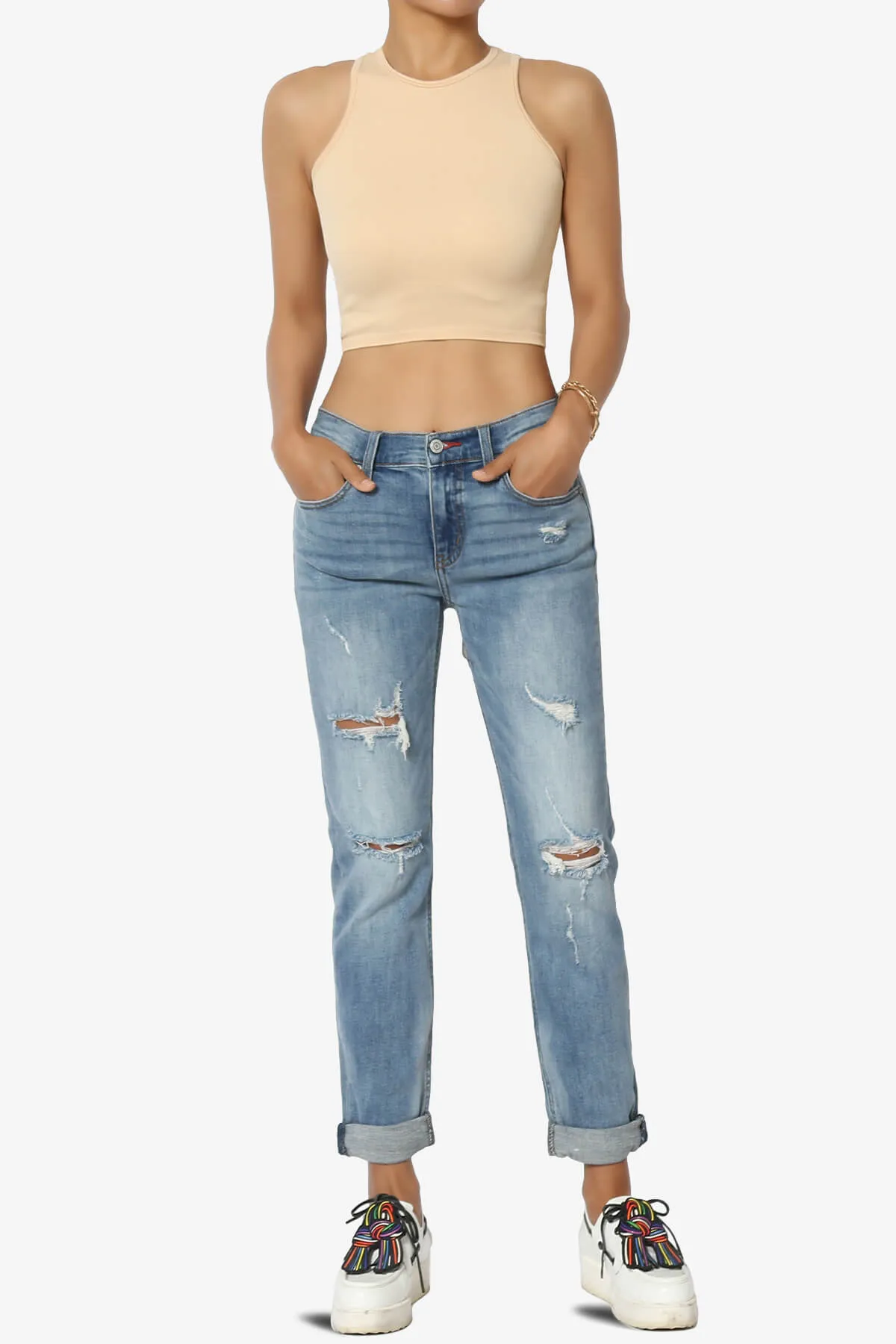 Jessa Ribbed Seamless Crop Tank Top