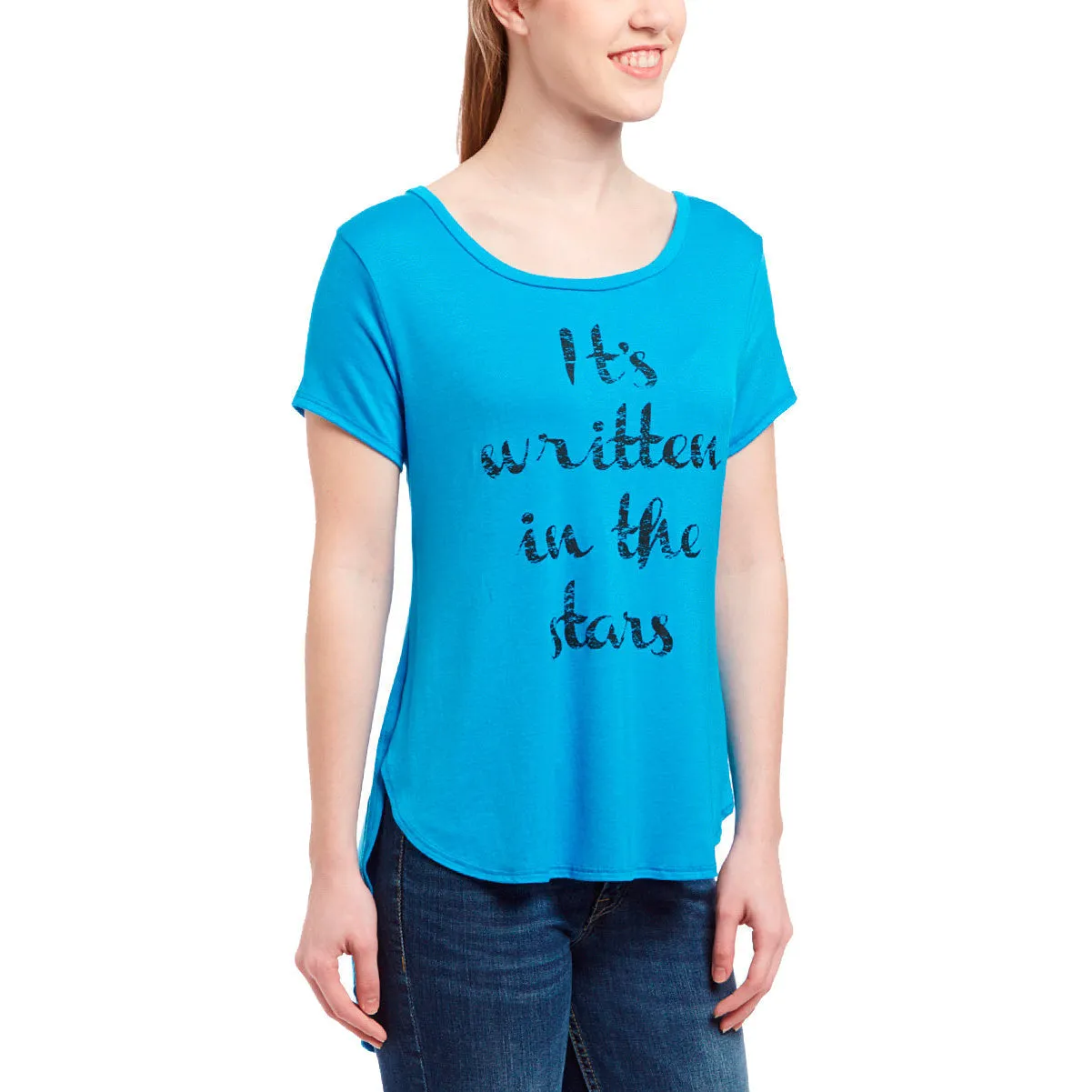 Junior Graphic Short Sleeve Top-Written in Stars