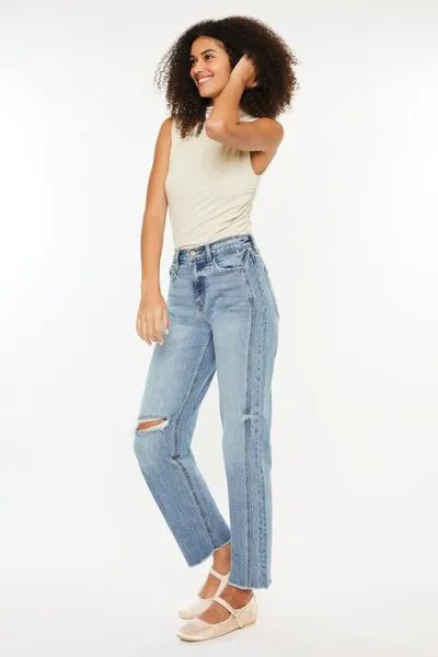 Kancan Ultra High Rise Distressed Straight Jeans ONLINE EXCLUSIVE