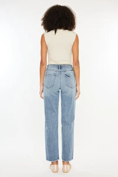 Kancan Ultra High Rise Distressed Straight Jeans ONLINE EXCLUSIVE