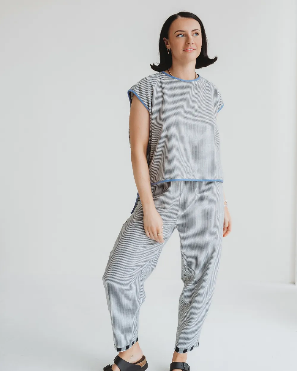 Kate Black & Check Reversible Trousers