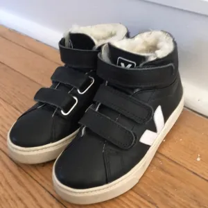Kids Vega leather shearling high tops