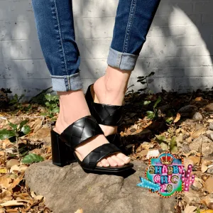 Krista Braided Heels - Black