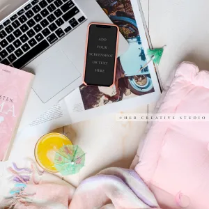 Laptop, Cocktail & Cushion. Digital Image