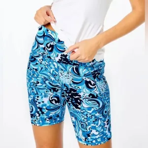 Lilly Pulitzer UPF 50  Luxletic 8&quot; South Beach High Rise Bike Short Small