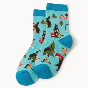 Little Blue House Crew Socks - Life in the Wild Blue