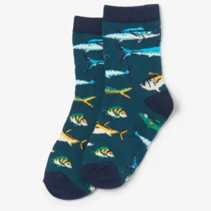 Little Blue House Socks - Game Fish