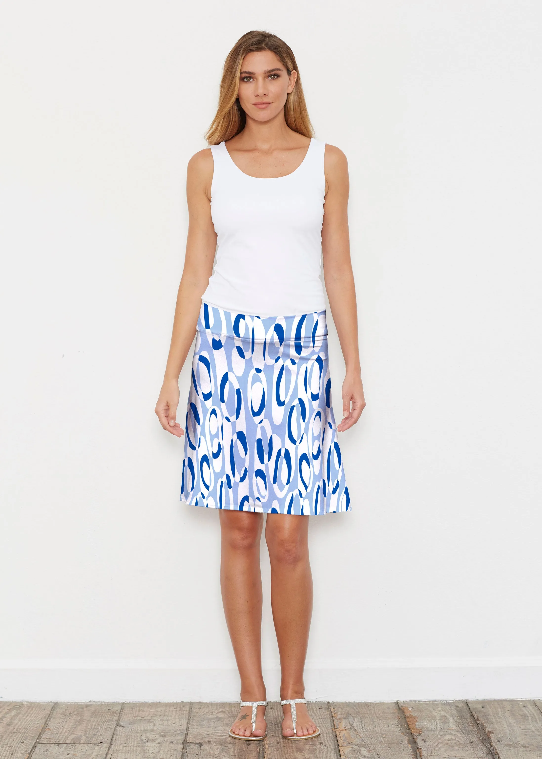 Loop ta Loop Blue (8086) ~ Silky Brenda Skirt 21 inch