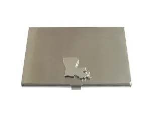 Louisiana State Map Shape Business Card Holder