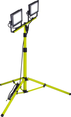 Luceco EFLDTT50B50 Eco Tripod  Black Twin 5000lm 2x50W 5000K - UK Plug