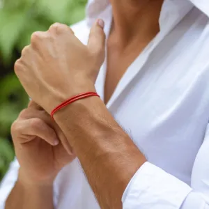 Lucky Red String Wax Nylon Bracelet - Good Luck & Protection