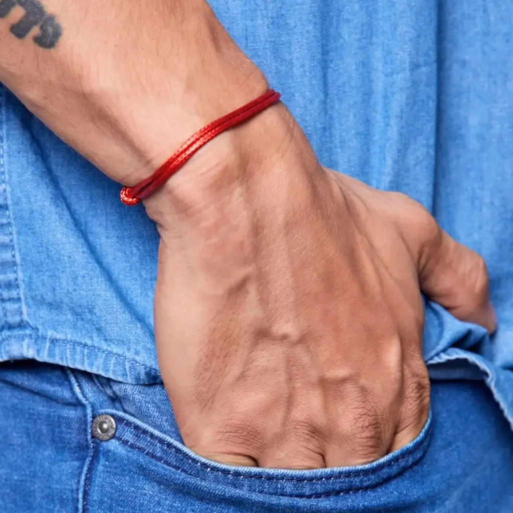 Lucky Red String Wax Nylon Bracelet - Good Luck & Protection