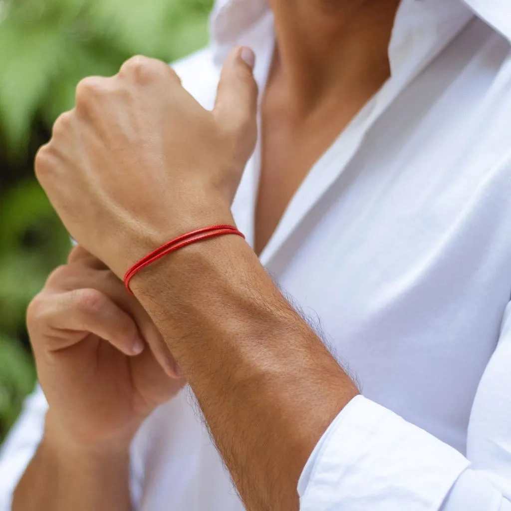 Lucky Red String Wax Nylon Bracelet - Good Luck & Protection
