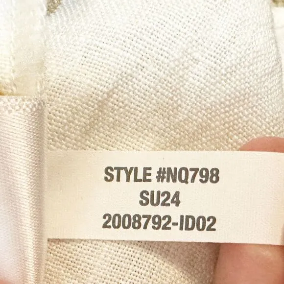Madewell Column Striped Maxi Skirt in 100% Linen Size Extra Small