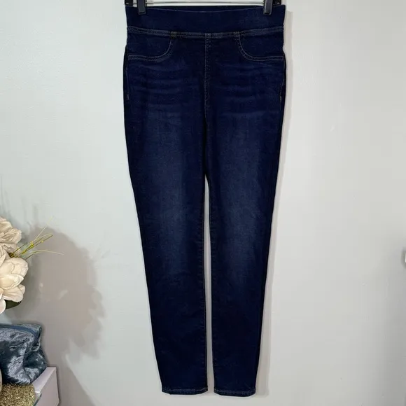 Madewell Pull On Skinny Jeans High Rise Elastic Waist Wisteria Blue Size 27
