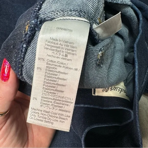 Madewell Pull On Skinny Jeans High Rise Elastic Waist Wisteria Blue Size 27