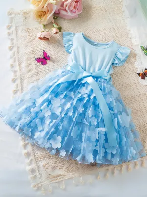 Magic Twirls 3D Flower Tutu Dress