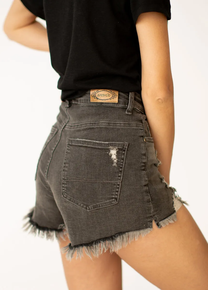 Markelle Shorts in Washed Black