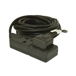 Masterplug EXS1324B 2 Socket 4m 13A Heavy Duty Extension Lead Black