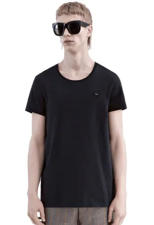 Men Smile Embroidery Funny Acne Tees